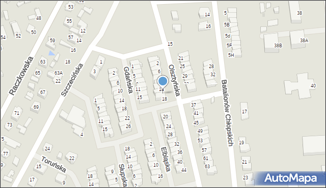 Suwałki, Olsztyńska, 16, mapa Suwałk