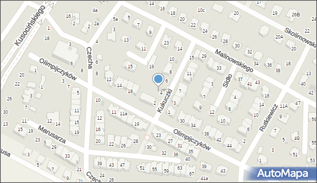 Świdnik, Olimpijczyków, 24, mapa Świdnika