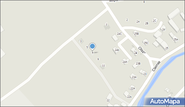 Świebodzice, Olszańska, 7, mapa Świebodzice