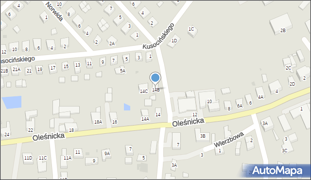 Syców, Oleśnicka, 14B, mapa Syców