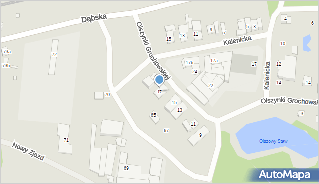 Szczecin, Olszynki Grochowskiej, 17, mapa Szczecina