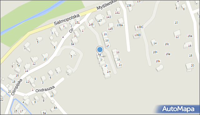 Szczyrk, Olimpijska, 1h, mapa Szczyrk