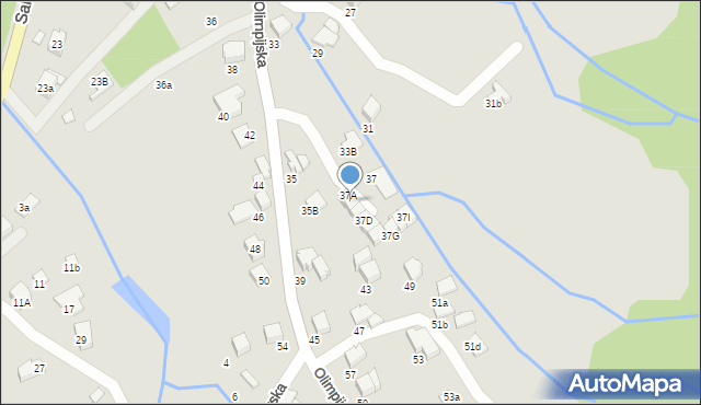 Szczyrk, Olimpijska, 37B, mapa Szczyrk