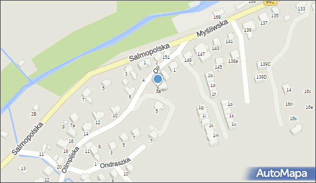 Szczyrk, Olimpijska, 3a, mapa Szczyrk