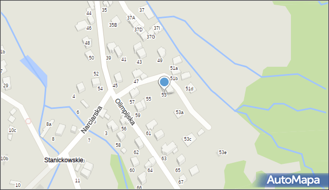 Szczyrk, Olimpijska, 53, mapa Szczyrk