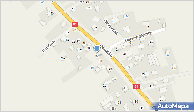 Szyce, Olkuska, 52, mapa Szyce