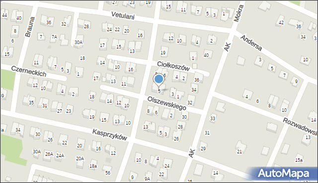 Tarnów, Olszewskiego Władysława, 5, mapa Tarnów