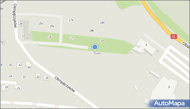 Tarnowskie Góry, Olimpijczyków, 11c, mapa Tarnowskie Góry