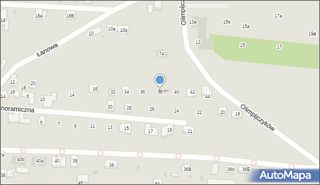 Tarnowskie Góry, Olimpijczyków, 38, mapa Tarnowskie Góry