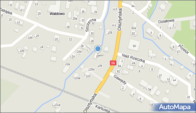 Toruń, Olsztyńska, 107, mapa Torunia