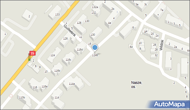 Toruń, Olsztyńska, 114b, mapa Torunia