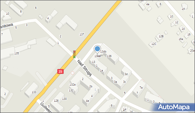 Toruń, Olsztyńska, 134a, mapa Torunia