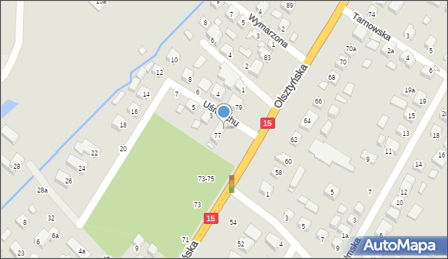 Toruń, Olsztyńska, 77a, mapa Torunia