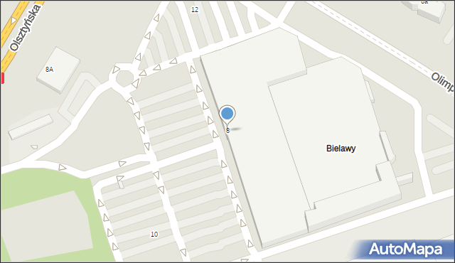 Toruń, Olsztyńska, 8, mapa Torunia