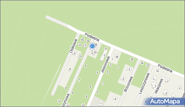 Tresta, Olszynowa, 3, mapa Tresta