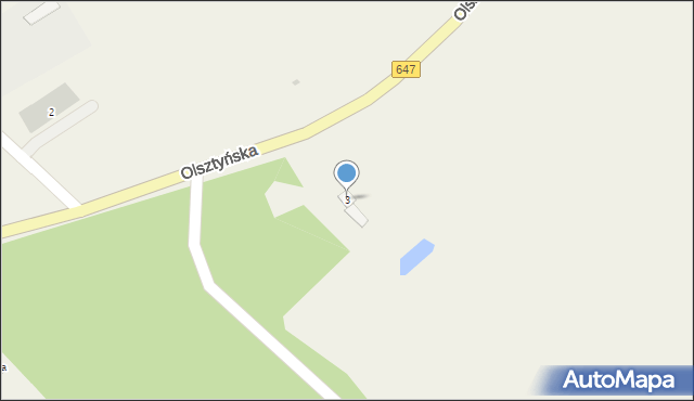 Turośl, Olsztyńska, 3, mapa Turośl