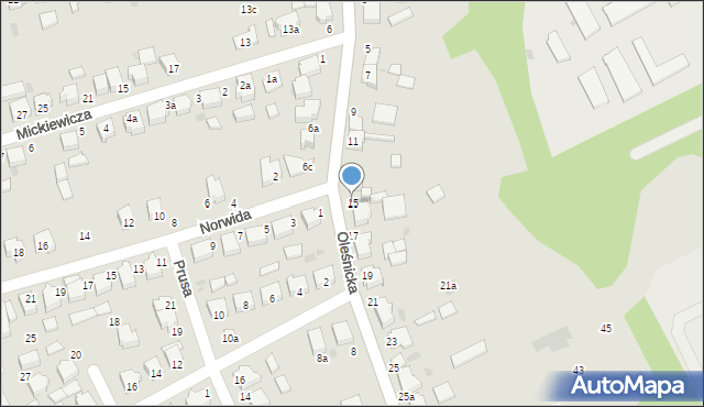 Twardogóra, Oleśnicka, 15, mapa Twardogóra