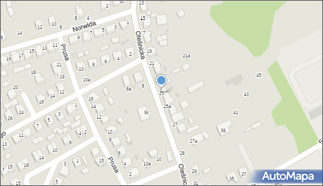 Twardogóra, Oleśnicka, 25, mapa Twardogóra