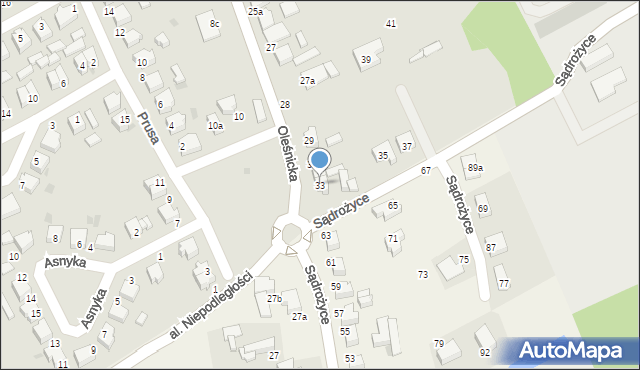 Twardogóra, Oleśnicka, 33, mapa Twardogóra