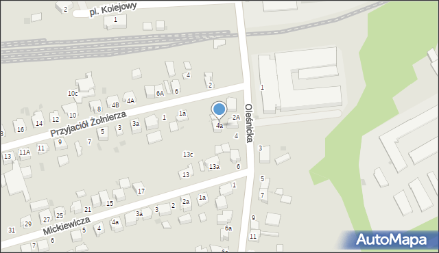 Twardogóra, Oleśnicka, 4a, mapa Twardogóra