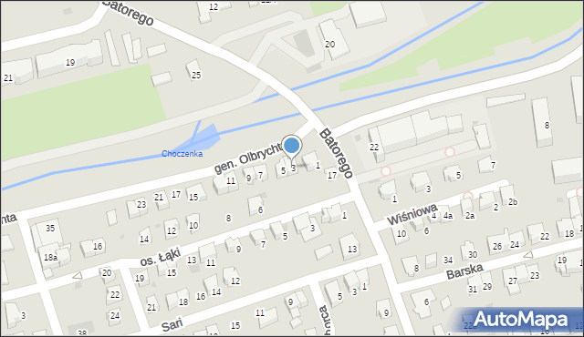 Wadowice, Olbrychta Bruno, gen., 3, mapa Wadowice