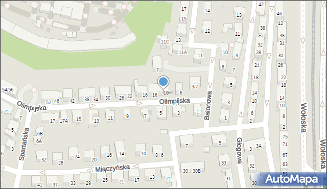 Warszawa, Olimpijska, 12, mapa Warszawy