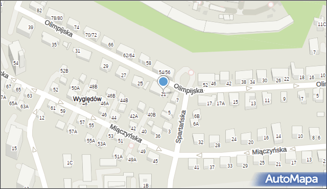 Warszawa, Olimpijska, 21, mapa Warszawy