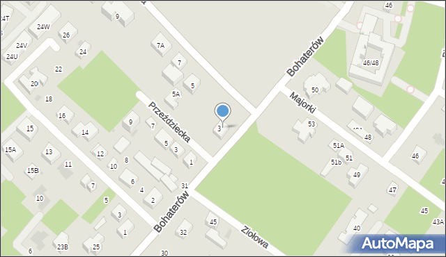 Warszawa, Ołówkowa, 3, mapa Warszawy