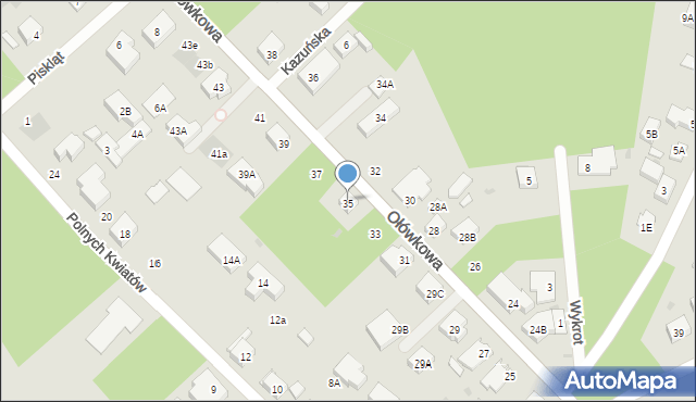 Warszawa, Ołówkowa, 35a, mapa Warszawy