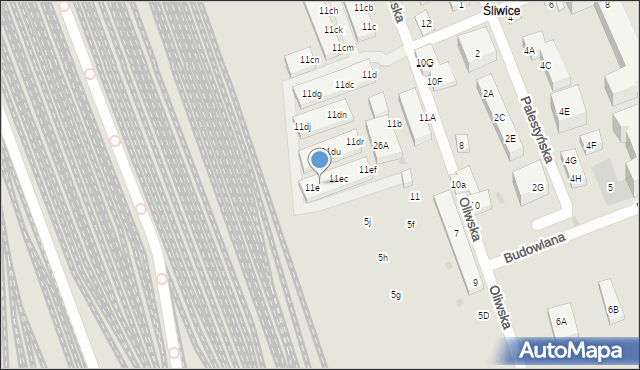 Warszawa, Oliwska, 11ea, mapa Warszawy