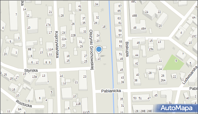 Warszawa, Olszynki Grochowskiej, 12, mapa Warszawy