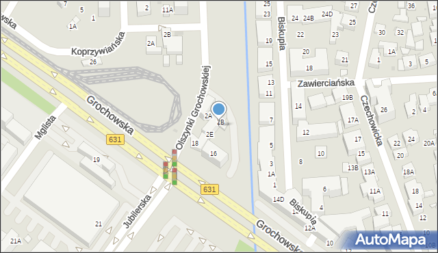 Warszawa, Olszynki Grochowskiej, 2C, mapa Warszawy