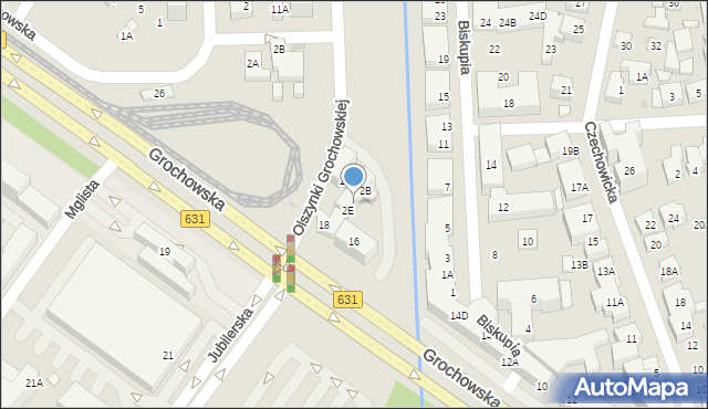 Warszawa, Olszynki Grochowskiej, 2D, mapa Warszawy