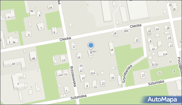 Warszawa, Olecka, 14, mapa Warszawy