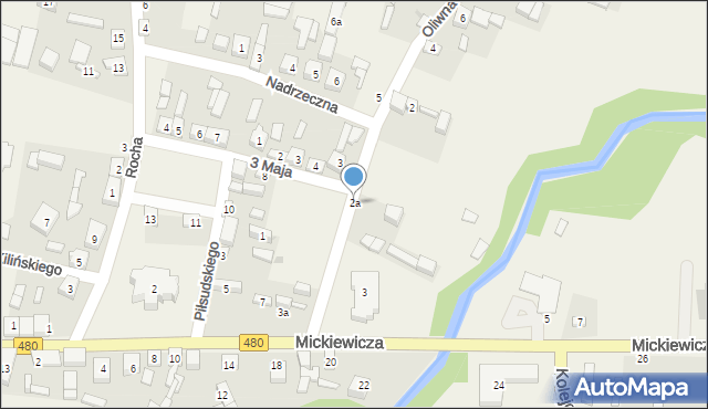 Widawa, Oliwna Góra, 2a, mapa Widawa