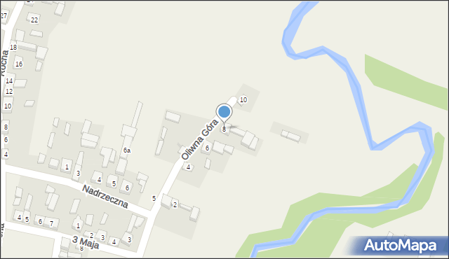 Widawa, Oliwna Góra, 8, mapa Widawa