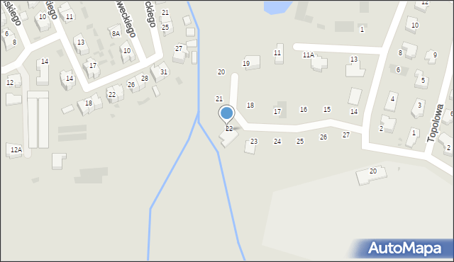 Wieluń, Olchowa, 30, mapa Wieluń