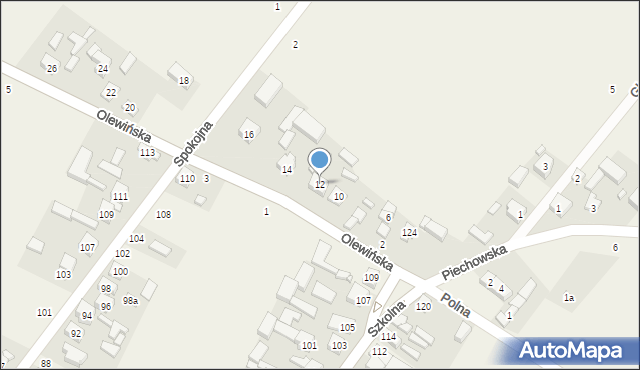 Wierzchlas, Olewińska, 12, mapa Wierzchlas