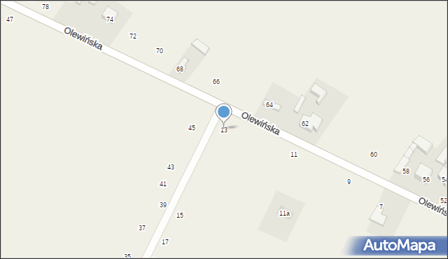 Wierzchlas, Olewińska, 13, mapa Wierzchlas