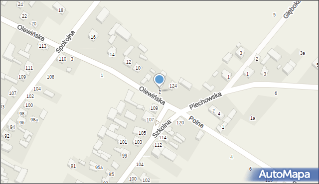 Wierzchlas, Olewińska, 2, mapa Wierzchlas