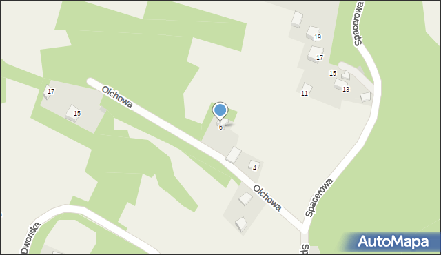 Wierzchowie, Olchowa, 6, mapa Wierzchowie