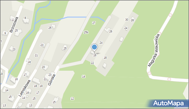 Wilkowice, Olchowa, 16, mapa Wilkowice