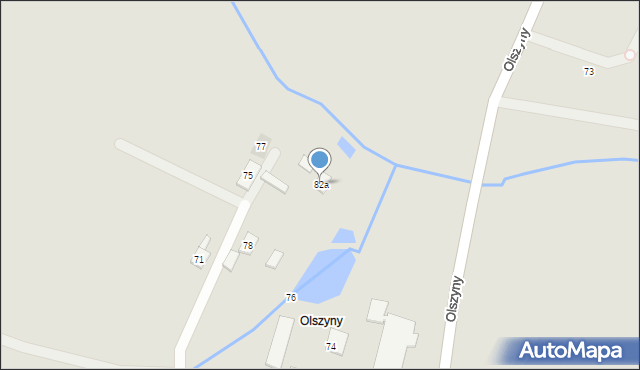 Wodzisław Śląski, Olszyny, 82a, mapa Wodzisławia Śląskiego