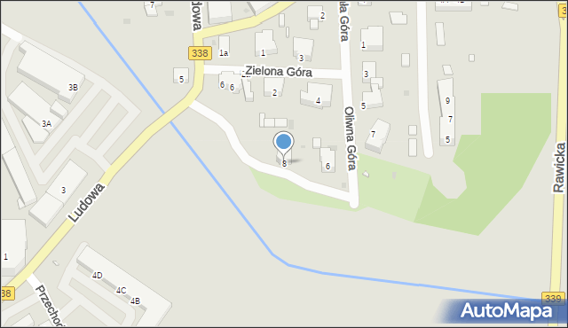 Wołów, Oliwna Góra, 8, mapa Wołów