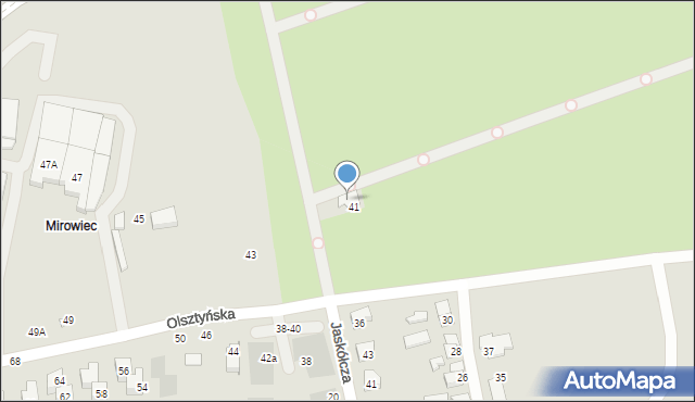 Wrocław, Olsztyńska, 41-49, mapa Wrocławia