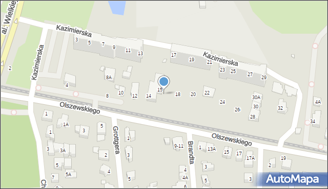 Wrocław, Olszewskiego Karola, 16, mapa Wrocławia