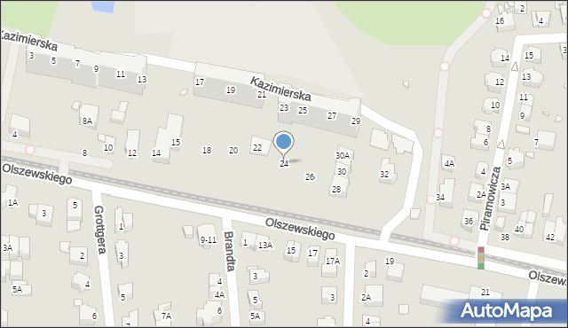 Wrocław, Olszewskiego Karola, 24, mapa Wrocławia