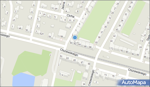 Wrocław, Olszewskiego Karola, 62, mapa Wrocławia