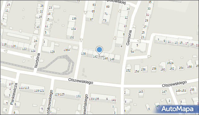 Wrocław, Olszewskiego Karola, 144, mapa Wrocławia