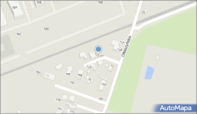 Wrocław, Ołtaszyńska, 71C, mapa Wrocławia